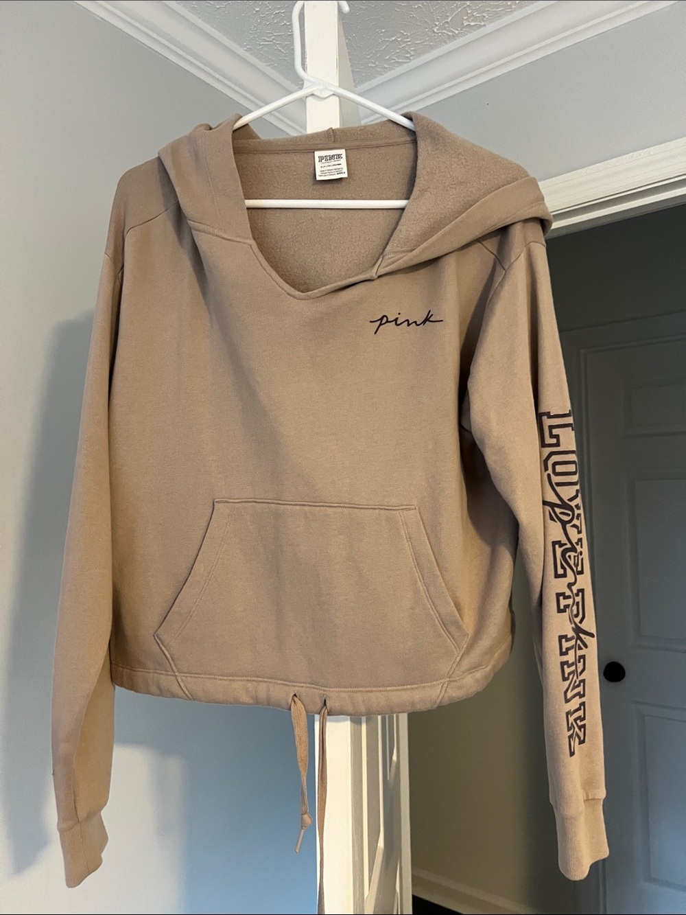 PINK Victoria's Secret Taupe Crewneck Pullover